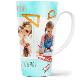 Fotohrnček latte veľký - originálny darček - Aquarel school
